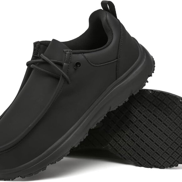 Non Slip Waterproof Shoes for Men Women丨Oil Resistant Slip On Work Loafers - Picture 1 of 6